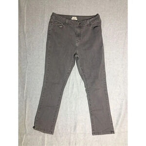 Womens L.L. Bean Jeans Size 12 Petite Grey Classic Fit Cotton Blend Casual